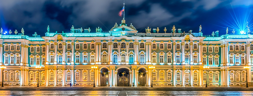 俄罗斯圣彼得堡神迹标志里程碑冬季宫面埃米蒂图片