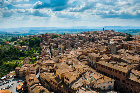 锡耶纳意大利古城的图图片