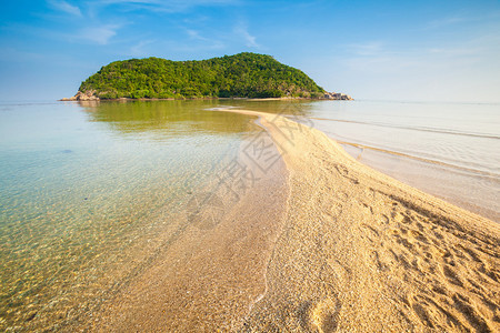 泰国热带岛屿KohPhangan的夏季海景MaeHaad海滩和Ko图片