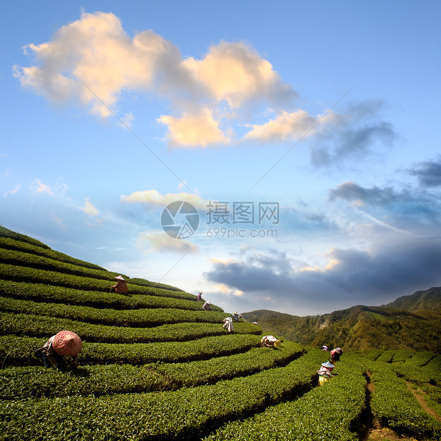 蓝色天空背景的图片