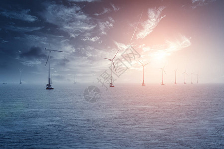 海上风力发电机图片