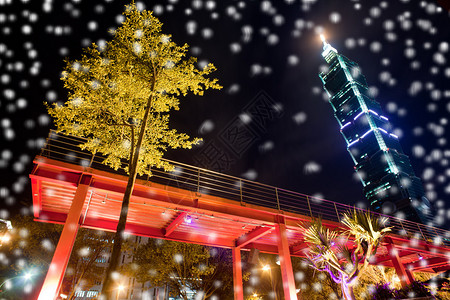 台北市雪夜感图片