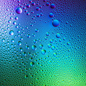 彩色水滴与梯度密封雨滴珠对玻璃盘浸渍纳米效应图片