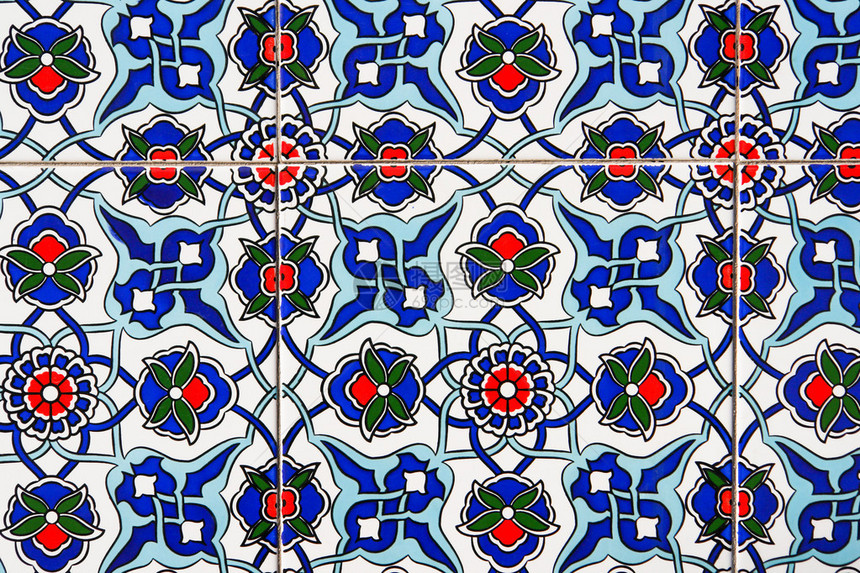 土耳其瓷砖背景图片