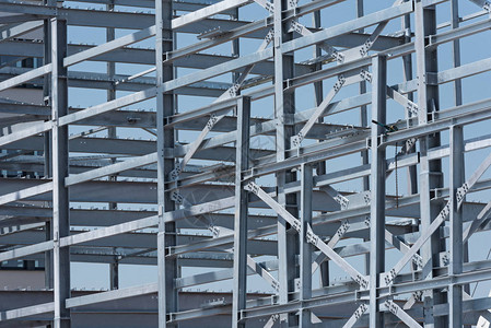 在建工业建筑的钢结构图片