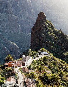 西班牙特内里费岛Masca山谷悬崖上小图片