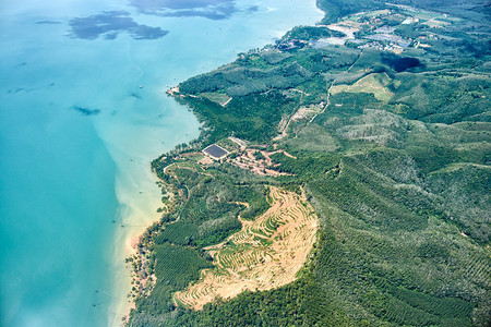 从飞机上鸟瞰泰国风景图片