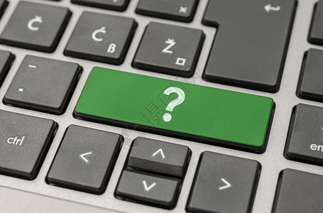 电脑键盘上的绿色问号键图片