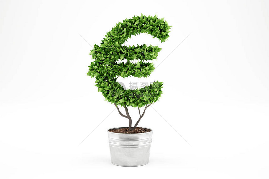 绿色经济概念以欧元为代号图片