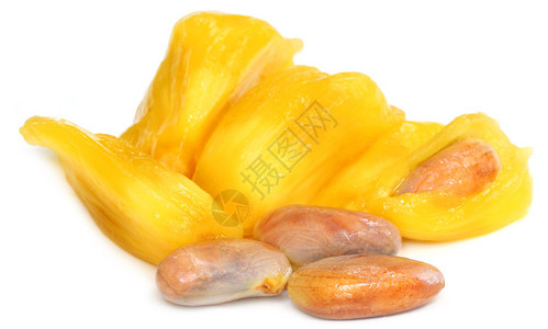 多汁菠萝蜜果肉与种子图片