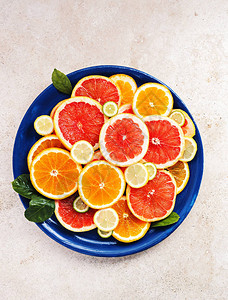 不同种类的柑橘水果橙子葡萄果柠图片