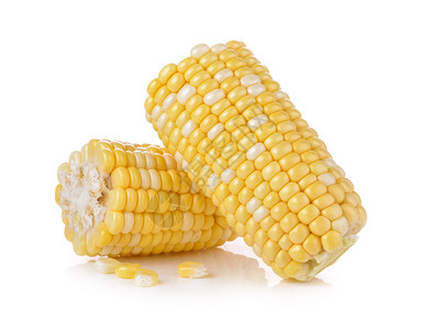 白色背景上的玉米背景图片