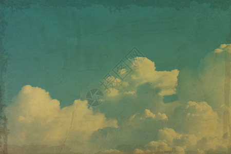 复古的天空和白云背景图片