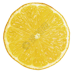 孤立在白色背景的柠檬水果片图片