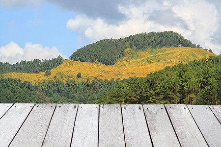 在泰国梅洪山MeeuKho山的墨背景图片