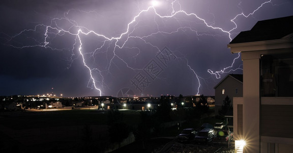 极端闪电风暴雷暴美国科罗拉多州的夏季风暴有许图片