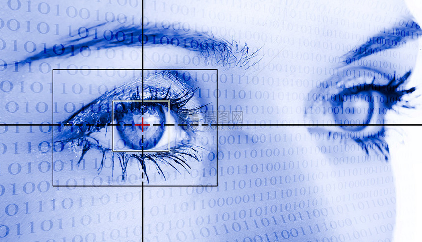 未来技术数字眼部扫描图片