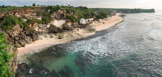 巴兰甘海滩从上面看巴厘岛印度尼西图片