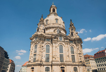德国累斯顿美丽的著名圣母教堂DresdenFrauenkirche图片