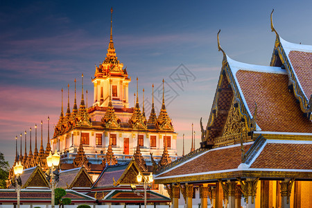 拉扑楞寺泰国曼谷的WatRatchanatdaram背景