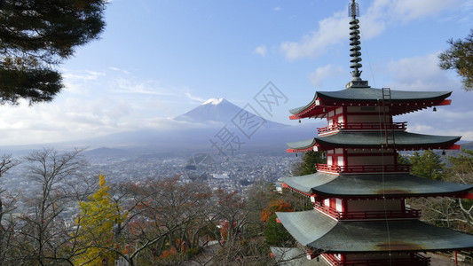 美丽的富士山在日图片