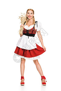 穿着传统德国服装的美少女图片