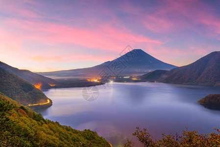 富士山日本秋天黎明图片