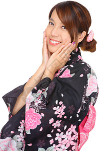 穿着传统服饰的日本女人图片