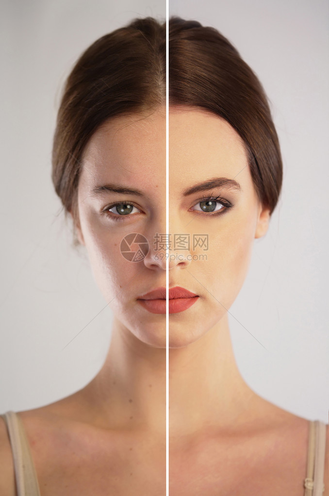 化妆前后和化妆前后图片