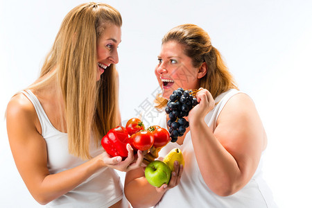 健康饮食不同大小有水果和蔬图片