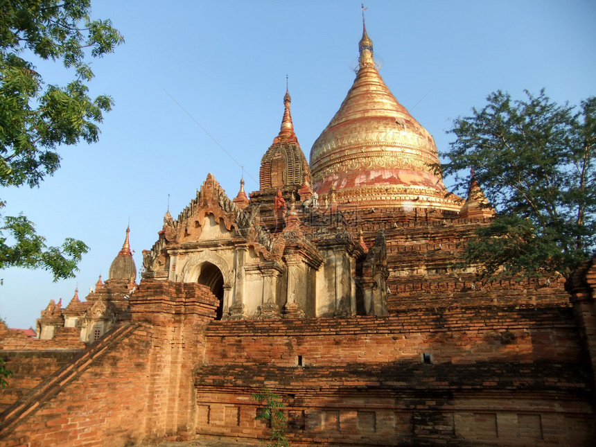 缅甸蒲甘的古老佛教寺庙图片