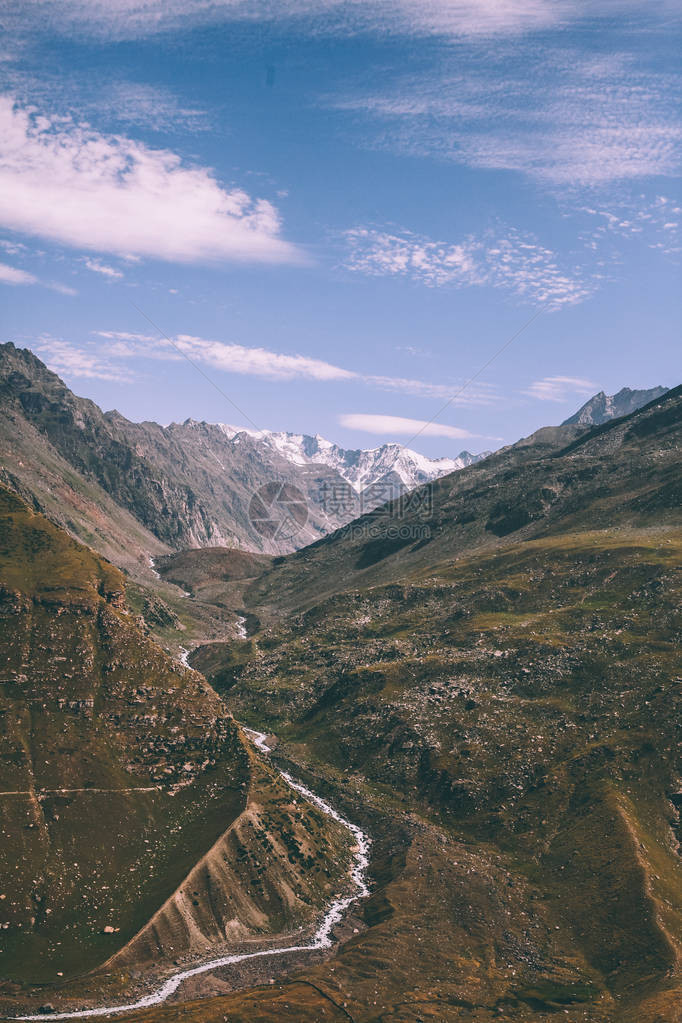 在印度喜马拉雅山罗坦山口图片