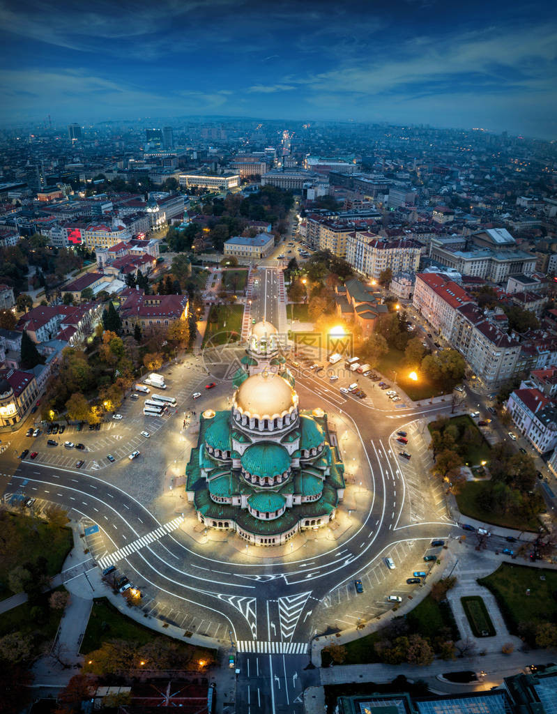 保加利亚东正教堂献给索非亚的圣亚历山图片