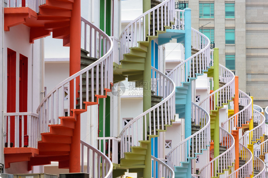 新加坡在武吉士村的螺旋楼梯图片