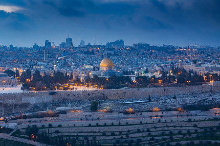 以色列耶路撒冷古城的美丽古老高清图片