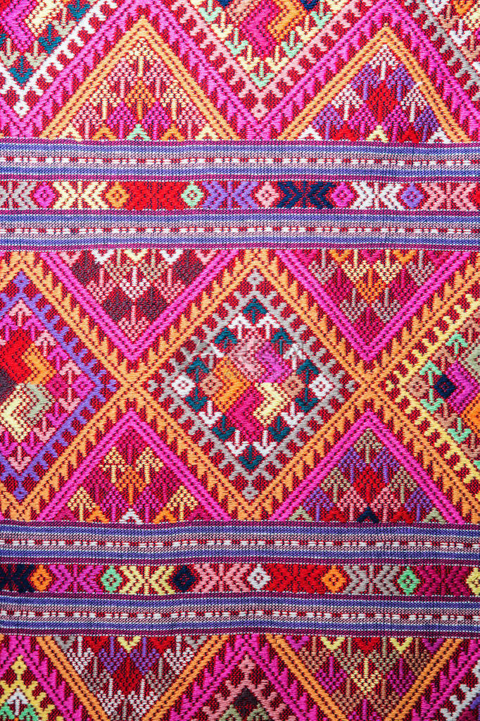 泰国风格的剪贴式棉织布纹图片