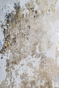 破裂的剥落油漆和grunge旧墙背景图片