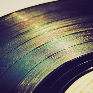 老式的黑胶唱片老式模拟音乐记录介质图片