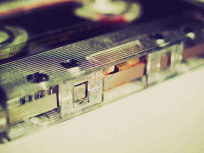 用于音频乐录制的老式磁带盒图片