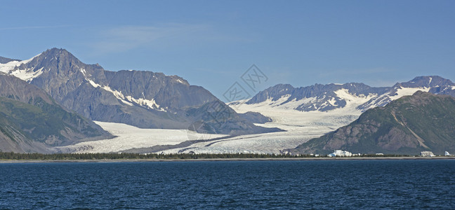 在阿拉斯加KenaiFjords公园从海洋图片