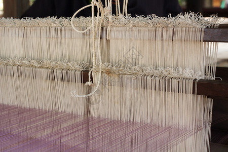 纺织工业用编织线的特写图片