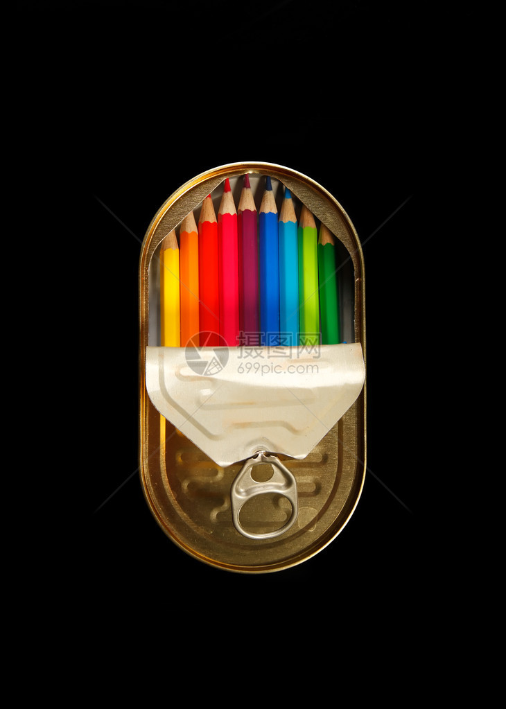 罐中的铅笔概念背景图片