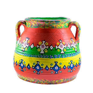 埃及装饰多彩的油漆陶瓷花瓶图片