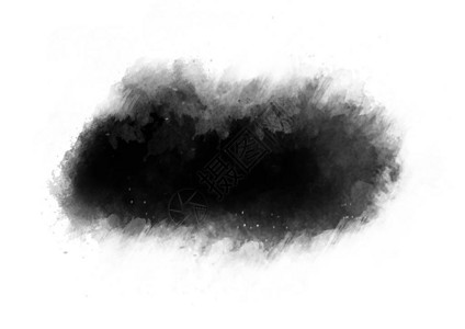 ps烟雾笔刷黑色图形色块图形画笔触效果插画