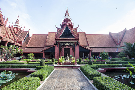 金边博物馆柬埔高清图片