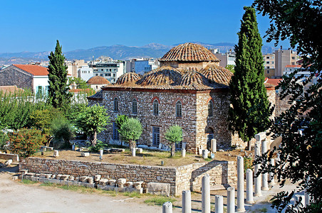 中世纪拜占庭式教堂雅典希腊图片