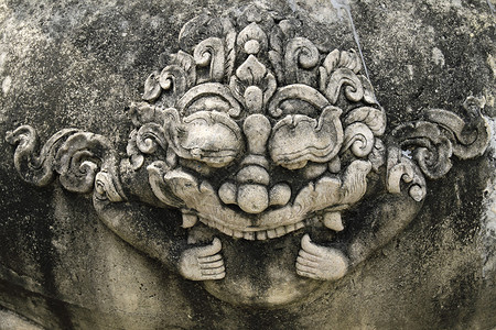 泰国清迈省切特尤提寺石背景图片