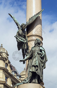 密茨凯维奇佐维亚当密茨凯维奇纪念柱于1904年在乌克兰利沃夫市背景