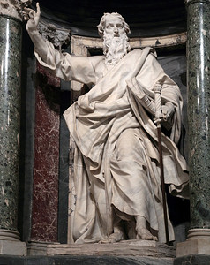 使徒保罗雕像进入意大利罗马圣约翰拉特兰图片