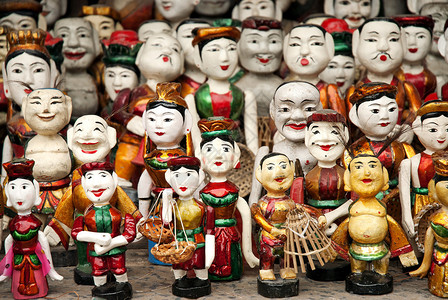 越南河内的传统木偶图片